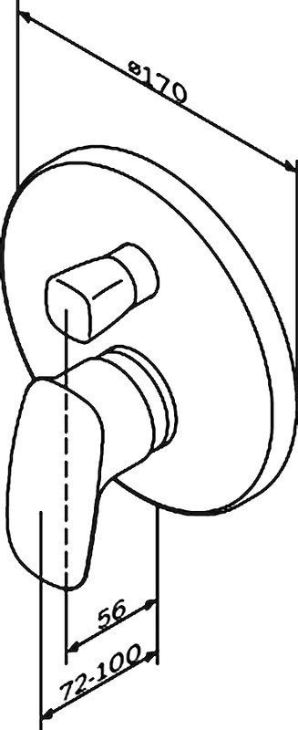 Встраиваемый смеситель для душа и ванны AM.PM Spirit V2.1 F71A85000