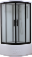 Душевая кабина Timo Standart T-6690BF Black Fabric с высоким поддоном, профиль черный