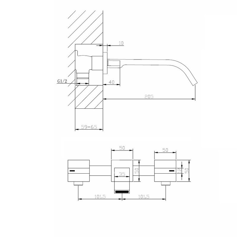 Смеситель для раковины Abber Wasserfall AF8612SP С ВНУТРЕННЕЙ ЧАСТЬЮ, сатин