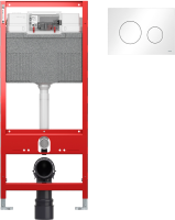 Система инсталляции для унитазов TECE Profil TECEprofil Uni 2.0 9300302 с кнопкой смыва TECE Loop 2.0 9240920