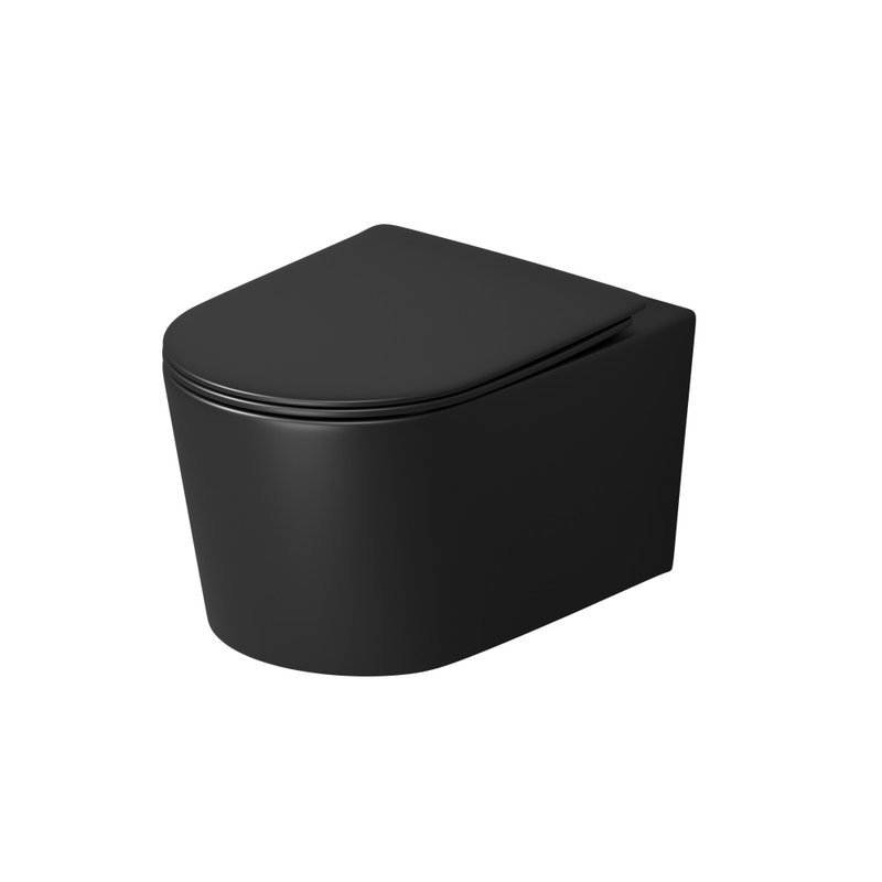 Унитаз подвесной Grossman GR-4499BMSQ с микролифтом, черный матовый