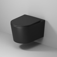 Унитаз подвесной Grossman GR-4499BMSQ с микролифтом, черный матовый