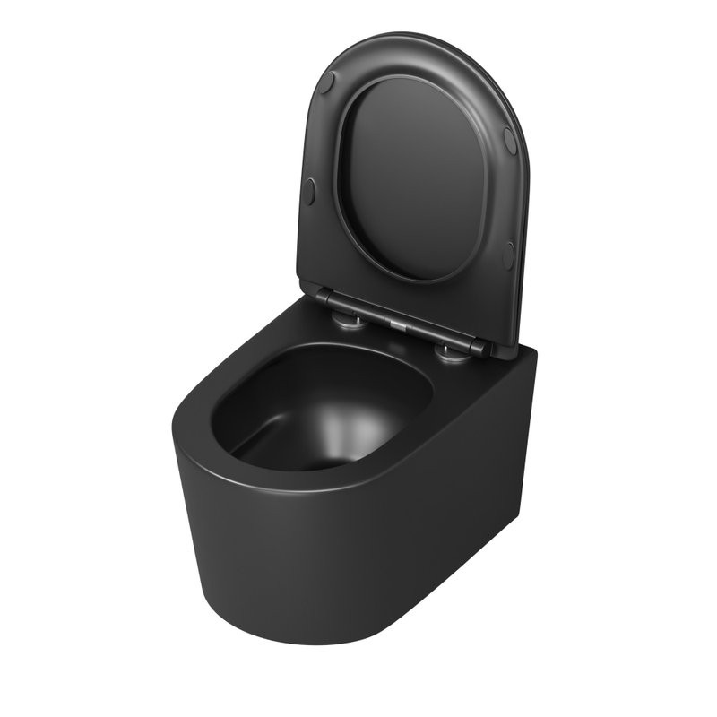 Унитаз подвесной Grossman GR-4499BMSQ с микролифтом, черный матовый