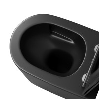 Унитаз подвесной Grossman GR-4499BMSQ с микролифтом, черный матовый