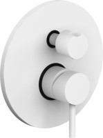 Встраиваемый смеситель для душа и ванны Paffoni Light LIG019BO с ВНУТРЕННЕЙ ЧАСТЬЮ, белый