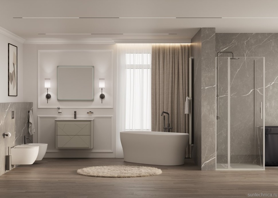 Унитаз подвесной Allen Brau Priority безободковый, белый глянец