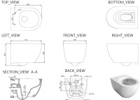 Унитаз подвесной Allen Brau Priority безободковый, белый глянец