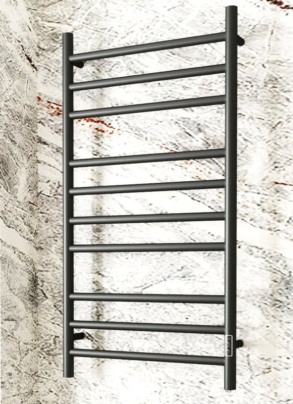 Полотенцесушитель электрический Bauedge Stil R 50х100, матовый черный RAL9005