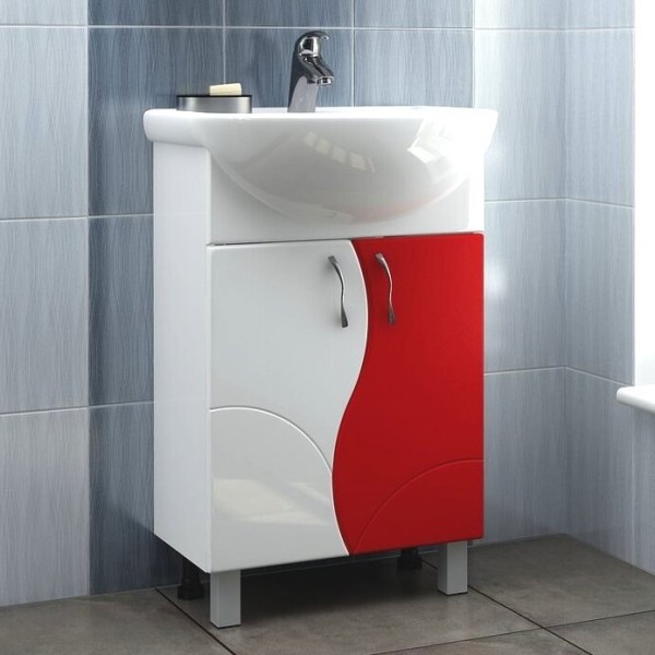 Тумба под раковину Vigo Alessandro 4-55 красная