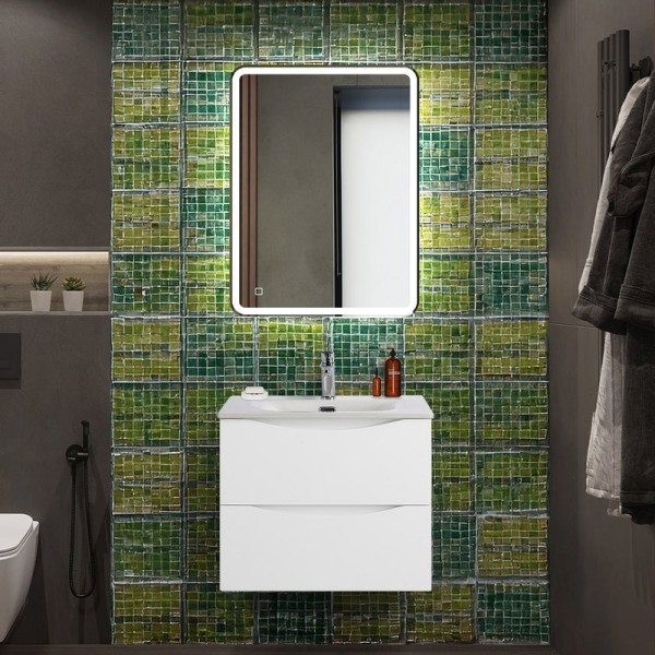 Мебель для ванной комнаты BelBagno Marino-cer-n 60 подвесна, bianco lucido