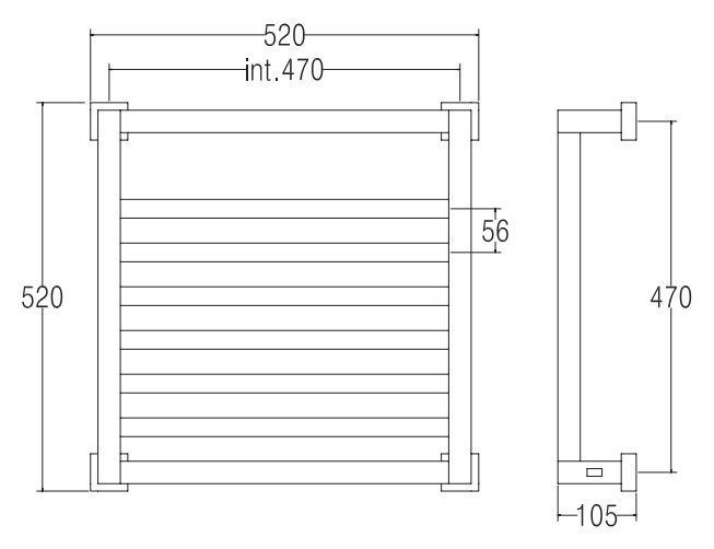 Полотенцесушитель электрический Margaroli Panorama 810