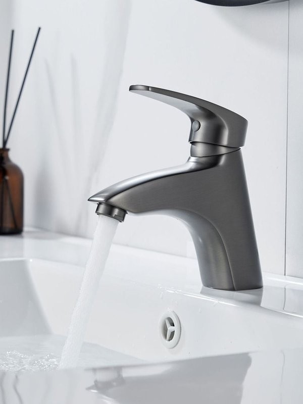 Смеситель для раковины/умывальника Shevanik S5001T, оружейная сталь