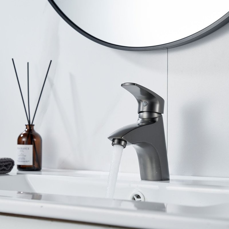 Смеситель для раковины/умывальника Shevanik S5001T, оружейная сталь