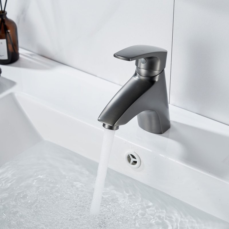 Смеситель для раковины/умывальника Shevanik S5001T, оружейная сталь