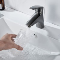 Смеситель для раковины/умывальника Shevanik S5001T, оружейная сталь Смеситель для раковины/умывальника Shevanik S5001T, оружейная сталь