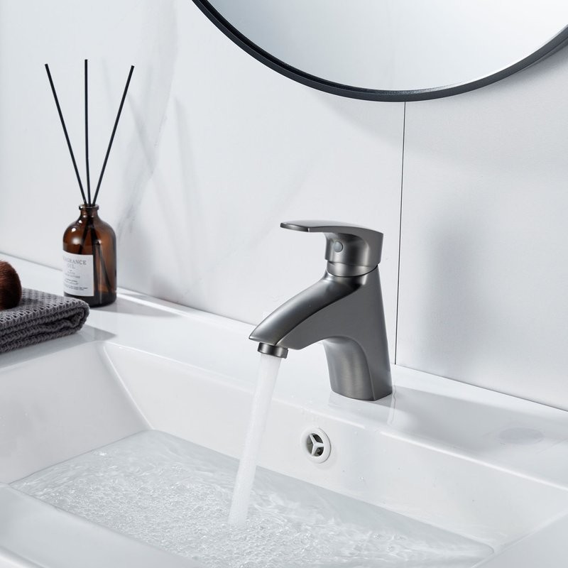 Смеситель для раковины/умывальника Shevanik S5001T, оружейная сталь