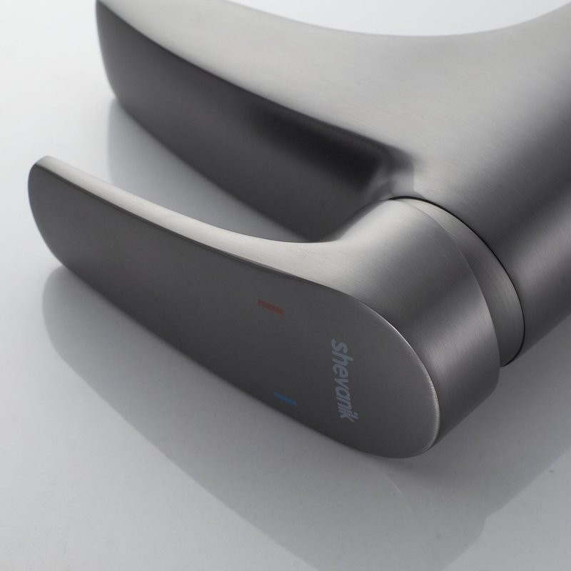 Смеситель для раковины/умывальника Shevanik S5001T, оружейная сталь