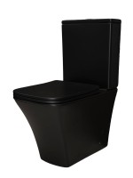Унитаз-компакт напольный GID Cuadrado Tn2184Bm безободковый, с микролифтом, матовый черный