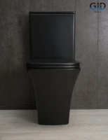 Унитаз-компакт напольный GID Cuadrado Tn2184Bm безободковый, с микролифтом, матовый черный