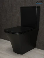 Унитаз-компакт напольный GID Cuadrado Tn2184Bm безободковый, с микролифтом, матовый черный