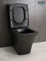 Унитаз-компакт напольный GID Cuadrado Tn2184Bm безободковый, с микролифтом, матовый черный