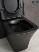 Унитаз-компакт напольный GID Cuadrado Tn2184Bm безободковый, с микролифтом, матовый черный