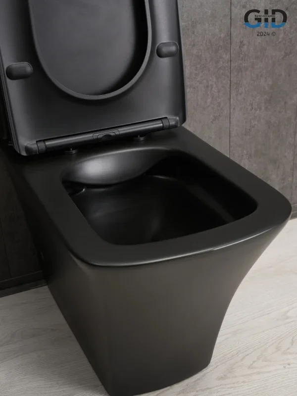 Унитаз-компакт напольный GID Cuadrado Tn2184Bm безободковый, с микролифтом, матовый черный