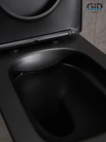 Унитаз-компакт напольный GID Cuadrado Tn2184Bm безободковый, с микролифтом, матовый черный