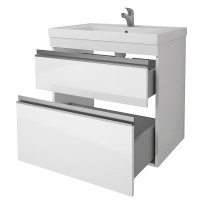 Тумба с раковиной Dreja Grace Plus 60 подвесная, белый глянец