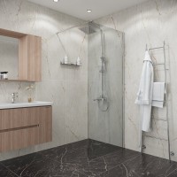 Душевая перегородка Niagara Eco NG-531-80 80х190, профиль хром, стекло прозрачное