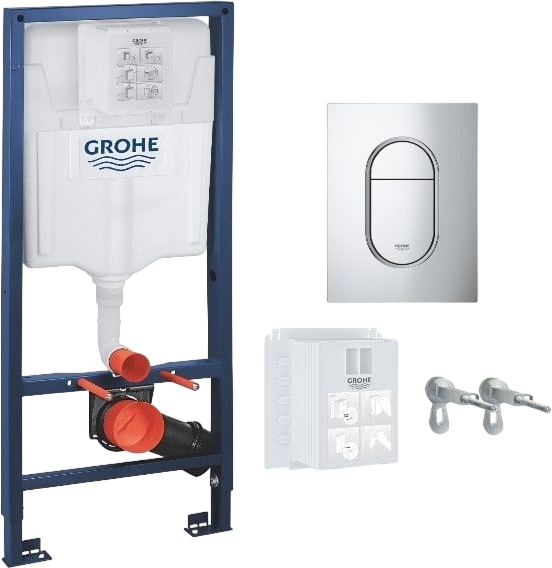 Система инсталляции для унитазов Grohe Rapid SL 39702000 3 в 1 с панелью смыва