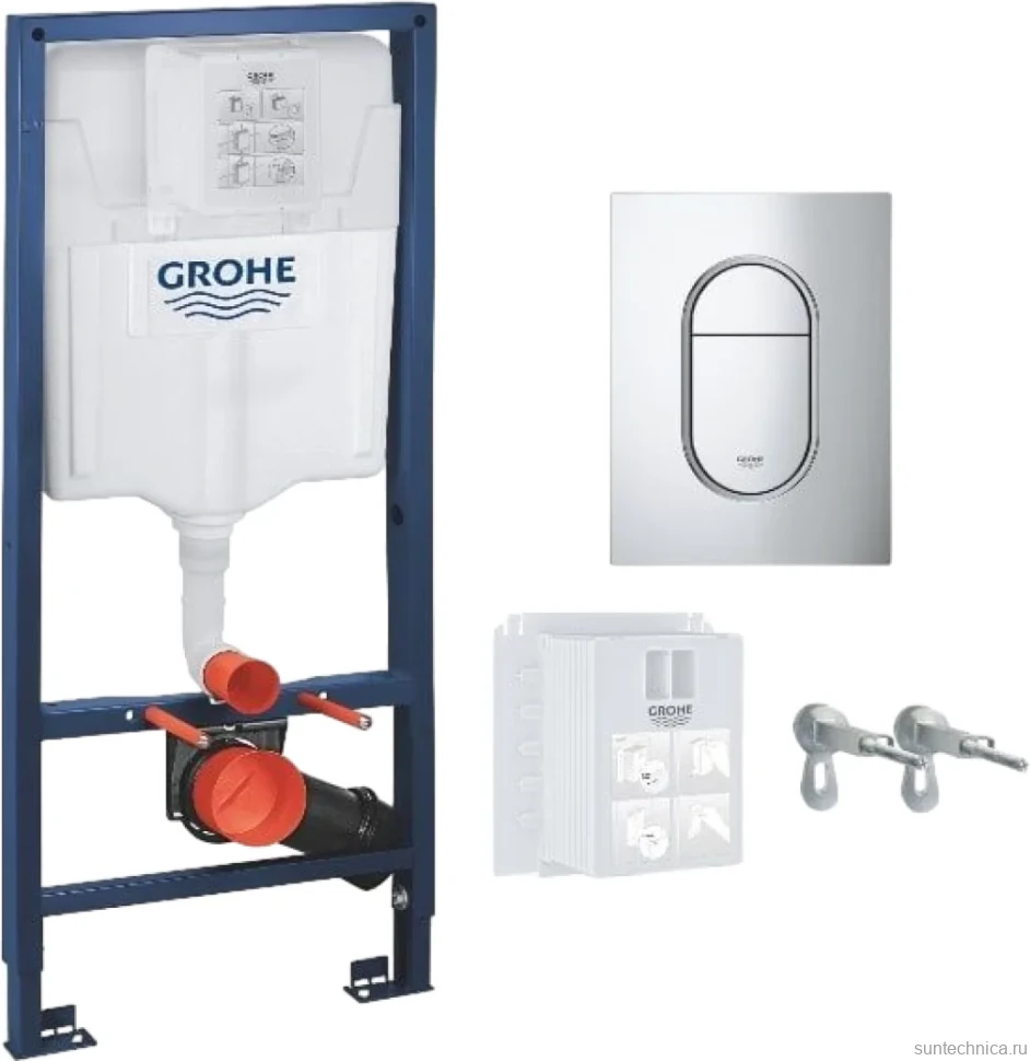 Система инсталляции для унитазов Grohe Rapid SL 39702000 3 в 1 с панелью смыва