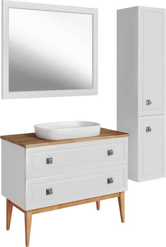 Зеркало ASB-Woodline Каталина 100 слоновая кость