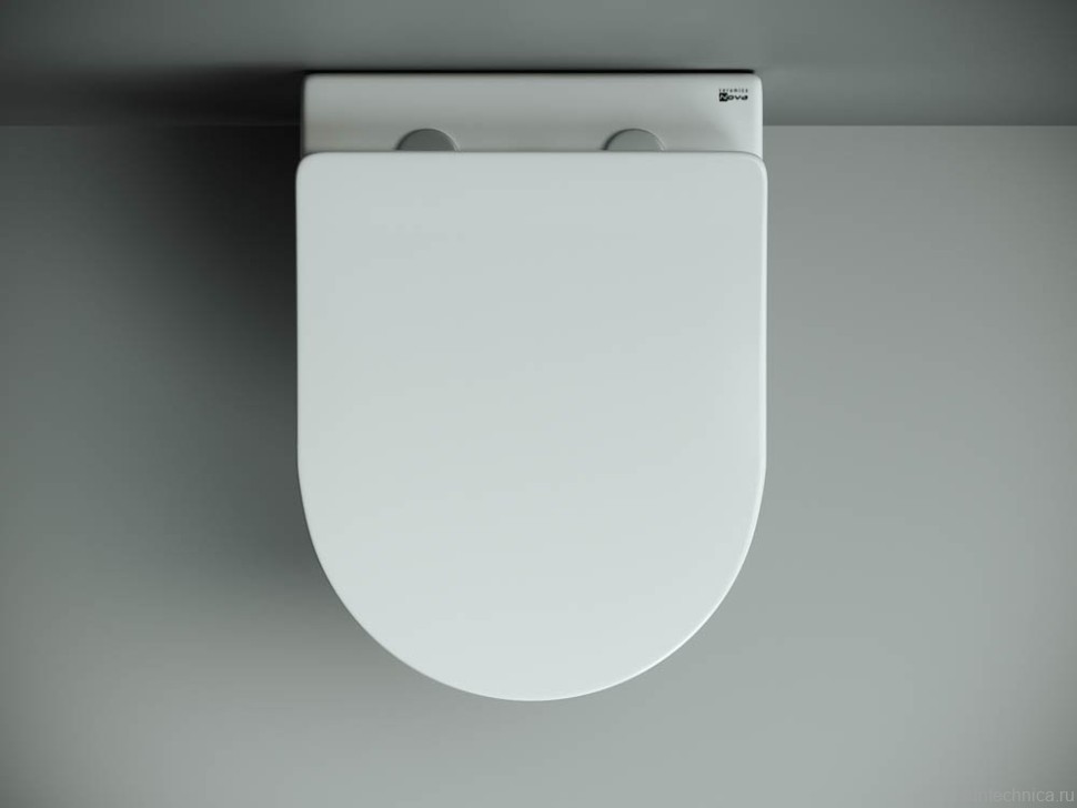 Комплект Ceramicanova Унитаз подвесной Mono CN1905 безободковый, с микролифтом + Инсталляция Balance CN121002CH с кнопкой Square глянцевый хром