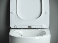 Комплект Ceramicanova Унитаз подвесной Mono CN1905 безободковый, с микролифтом + Инсталляция Balance CN121002CH с кнопкой Square глянцевый хром