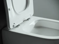 Комплект Ceramicanova Унитаз подвесной Mono CN1905 безободковый, с микролифтом + Инсталляция Balance CN121002CH с кнопкой Square глянцевый хром