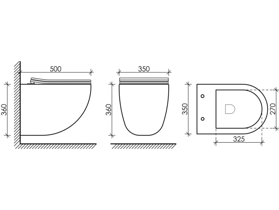 Комплект Ceramicanova Унитаз подвесной Mono CN1905 безободковый, с микролифтом + Инсталляция Balance CN121002CH с кнопкой Square глянцевый хром