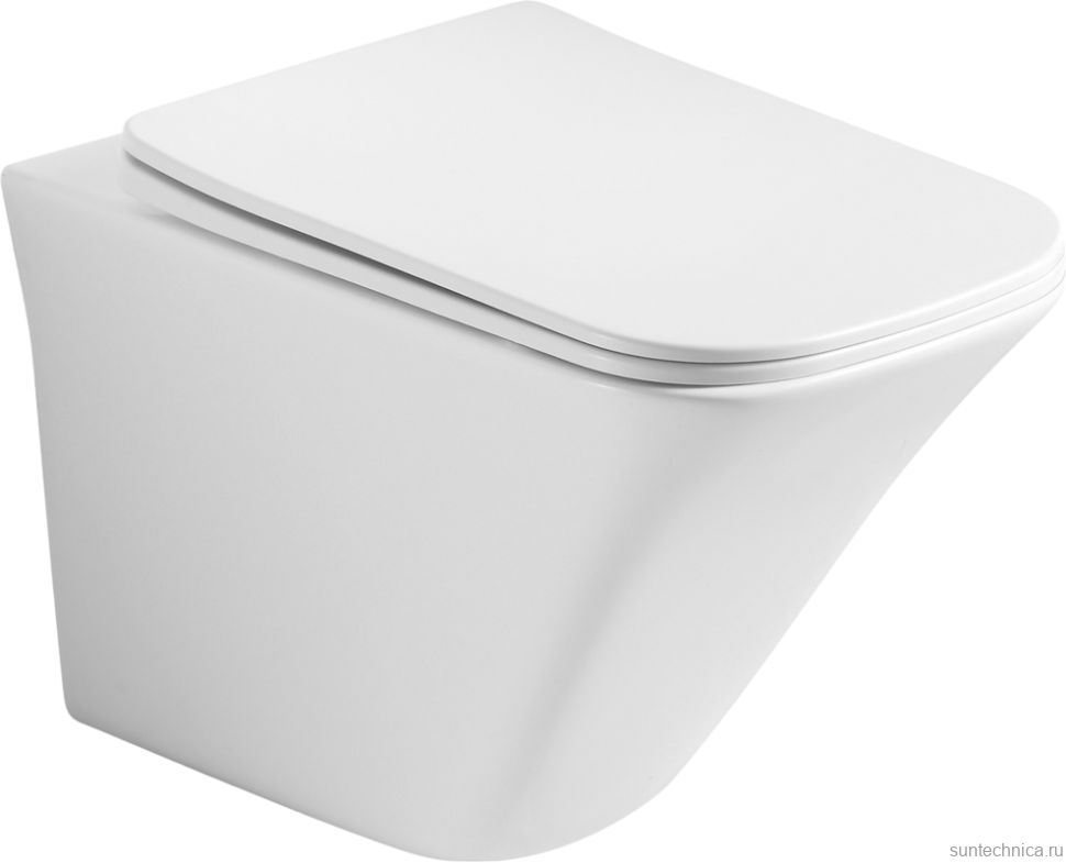 Унитаз подвесной Ceramicanova Mono CN1902 с микролифтом, безободковый