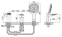 Смеситель на борт ванны D&K Berlin Technische DA1434215