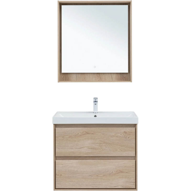 Мебель для ванной комнаты Aquanet Милан 80 подвесная, дуб светлый