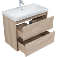 Мебель для ванной комнаты Aquanet Милан 80 подвесная, дуб светлый