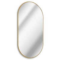 Зеркало Abber Kontur AG6304SCG 55х105 см, с подсветкой, золото