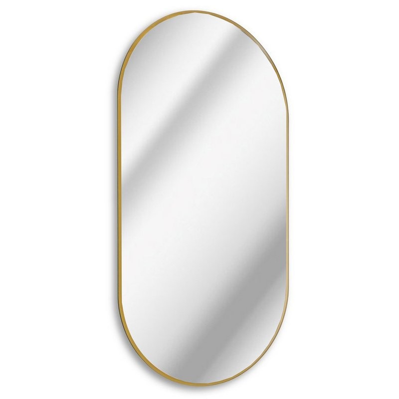 Зеркало Abber Kontur AG6304SCG 55х105 см, с подсветкой, золото