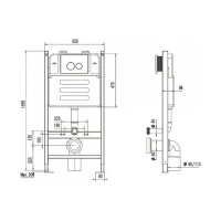 Инсталляция для подвесного унитаза Maretti AC11P5014, без клавиши