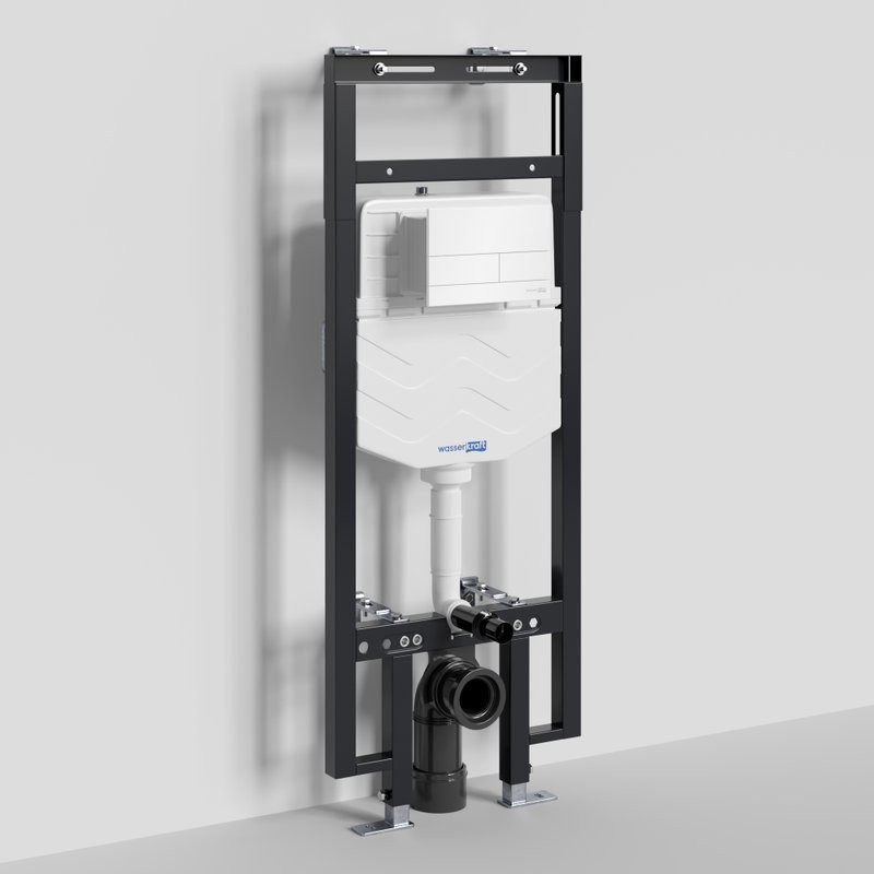 Система инсталляции для унитазов Wasserkraft Dinkel 58TLT.010.ME.WH04 с кнопкой смыва белой