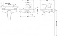 Смеситель для ванны с душем Bravat Line F65299C-B-RUS с лейкой