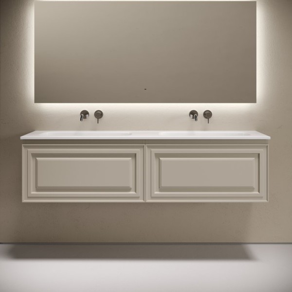 Тумба с раковиной Sancos Very 160 подвесная, beige soft, раковина CN7023wx