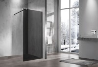 Душевая перегородка Vincea Walk-in VSW-1H900CGB 90 см, профиль матовый чёрный, стекло тонированное