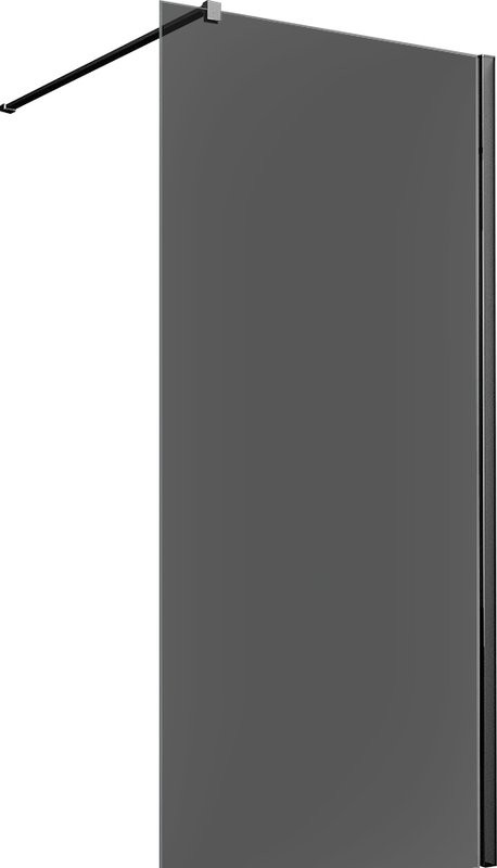 Душевая перегородка Vincea Walk-in VSW-1H900CGB 90 см, профиль матовый чёрный, стекло тонированное
