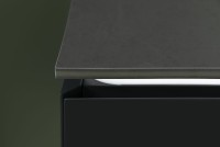 Тумба с раковиной Allen Brau Infinity 85 1+1, подвесная, антрацит матовый, столешница графит